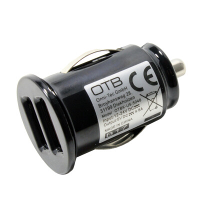 KFZ USB Adapter für Oukitel C12, Dual USB, 2x2400mA, Auto-ID, schnelles Laden