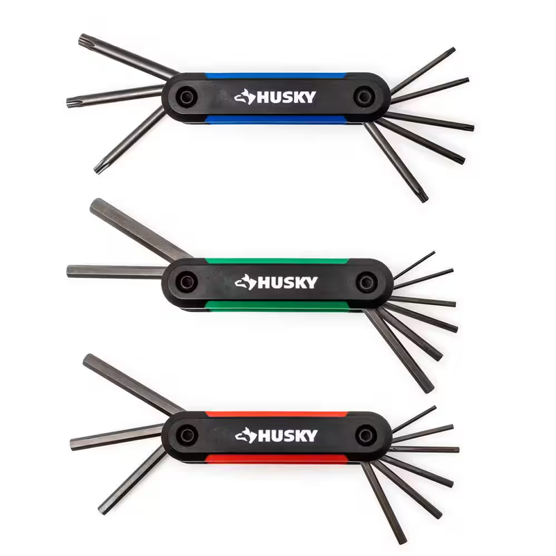 Husky Hex Key Set Allen Wrench Set SAE Metric Torx Folding 25 Piece Tool