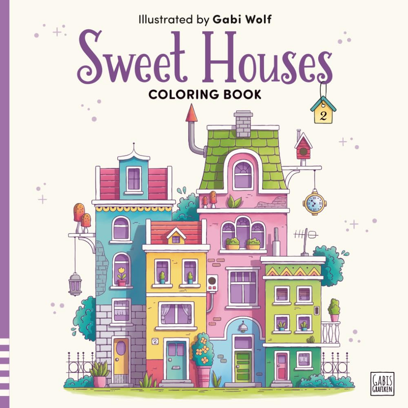 Sweet Houses Volume 2 - Coloring Book for Adults