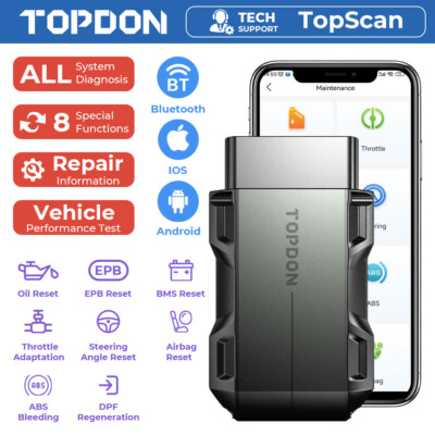FOR KIA OBD2 PRO TopScan Car Fault Diagnosis BT Dongle Scanner IOS Android