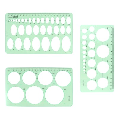  3 Pcs Circle Round Stencil Template School Supplies Scapbook
