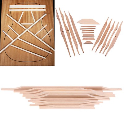 Professional 17Pcs Acoustic Guitar Spruce Brace Support Wood Luthier Maker DIY