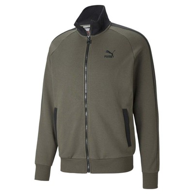 Puma Between The Lines T7 Full Zip Jacket Мужская зеленая повседневная спортивная верхняя одежда 5