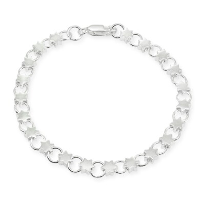 アクセサリー silver 925chain bracelet 925 Sterling Silver CZ Link Chain Bracelet