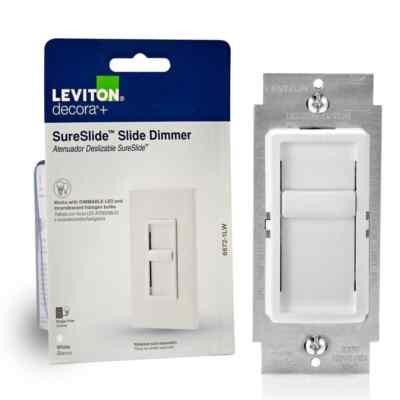 Leviton SureSlide Dimmer Switch for Dimmable LED, Halogen and Incandescent,White