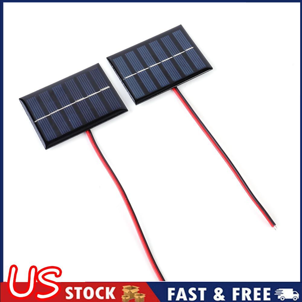 1pc/2pcs Mini Solar Panel Polycrystalline Silicon 1W 3V 100MA DIY Solar Charger