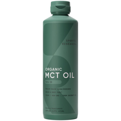 Organic MCT Oil - Vegan & Keto C8, MCTs from Coconuts - Non-GMO & Gluten Free