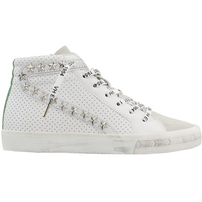 Vintage Havana Gadol Perforated Studded High Top Slip On  Womens Green, Grey, Si