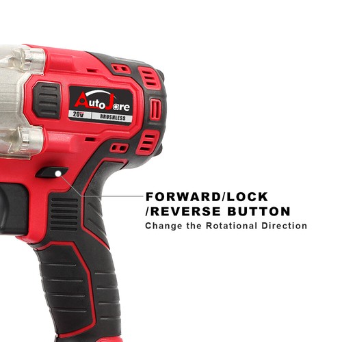 550Nm 1/2'' Electric Impact Wrench Cordless Brushless gun W/ Battery Driver Tool