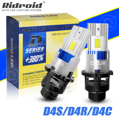 D4S D4R LED Headlight Bulb 12000LM Replace HID Xenon Super White Conversion Kit