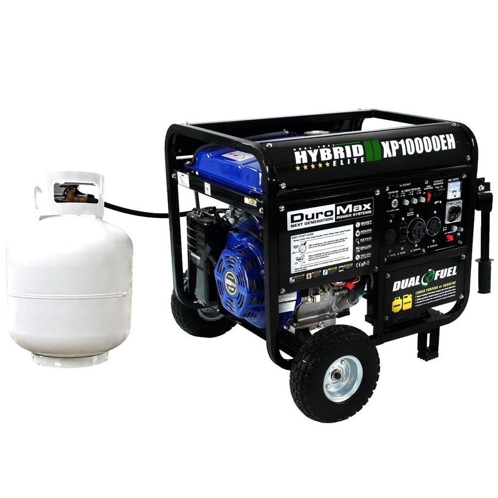 DuroMax  XP10000EH 10000  Watt Hybrid Dual Fuel Portable Gas Propane Generator