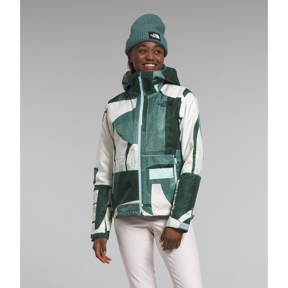 Pre-owned The North Face Clementine Triclimate Jacket Women's Dark Sage Full Zip Sgn1048 In Green