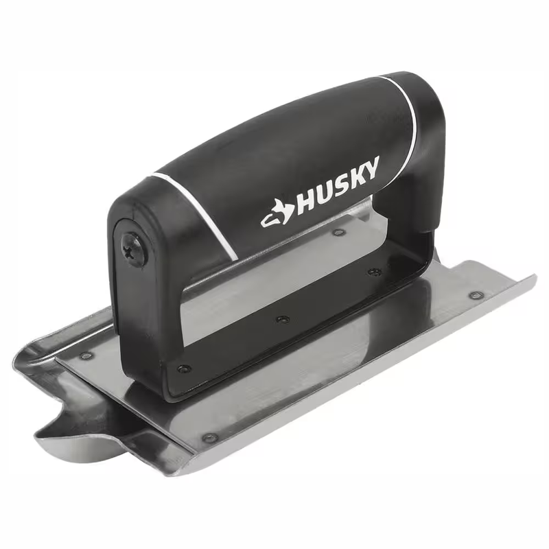 Husky Hand Groover 6 x 3 in Stainless Steel Concrete Cement Tool Soft Grip