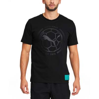 

Пума Балр. Мужская футболка с круглым вырезом и коротким рукавом с рисунком, размер , повседневные топы 65762, Черный, Puma Balr. Graphic Crew Neck Short Sleeve T-Shirt