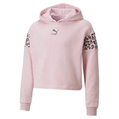 

Puma Classics Summer Roar Pullover Hoodie Youth Girls Size  Повседневная верхняя одежда 5, Розовый