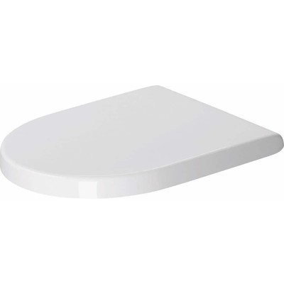 Duravit Toilet Seat Soft Close Elongated Closed Front Plastic in White w/ Lid