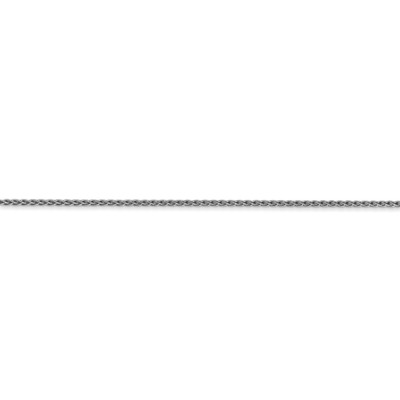 Pre-owned Superdealsforeverything Real 14kt White Gold 20 Inch 1.2mm Parisian Wheat With Lobster Clasp Chain