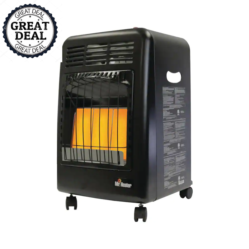 18,000 Btu W/hose & Regulator Quiet Odorless Heat