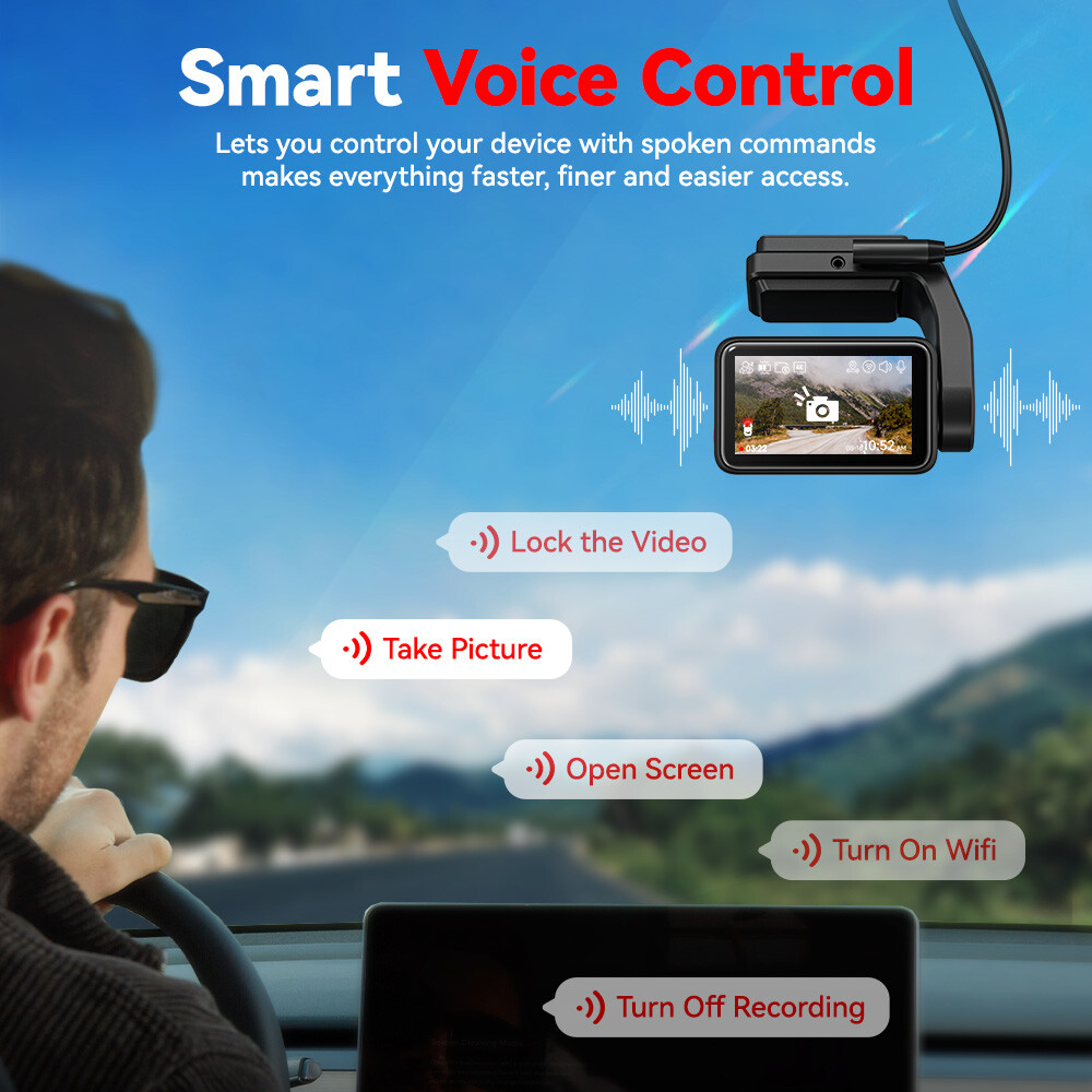 REDTIGER 5.8GHz WiFi Dash Cam Front and Rear 4K Dash Camera, 2" Touch Screen(A4)