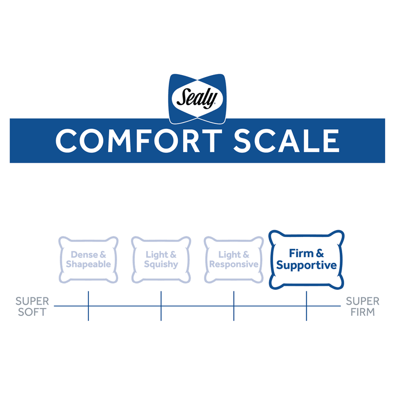 Sealy Extra Firm Cotton Pillow, King &ndash; Supportive, Maintains Shape, Breathable