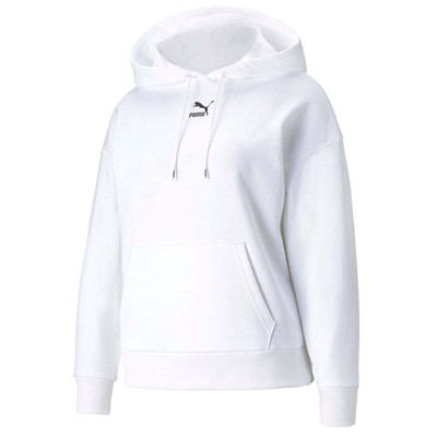 

Puma Classics Graphics Pullover Hoodie Женская белая повседневная верхняя одежда 531630-02, Белый
