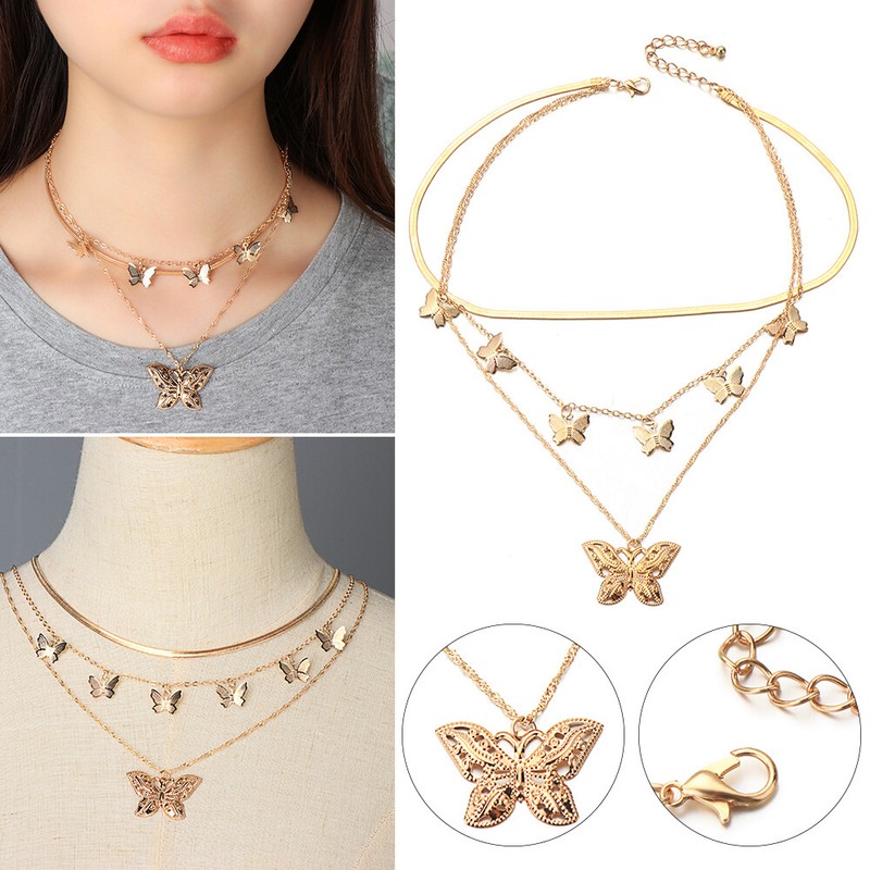 Download Statement Choker Fashion Pendant Butterfly Necklace ...