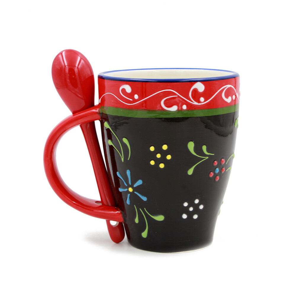 Portuguese Ceramic Coffee Mug With Spoon Souvenir From Portugal eBay