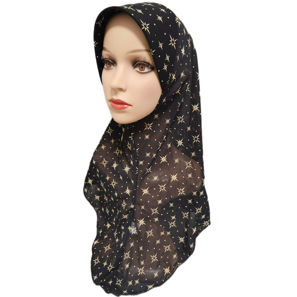 One Piece Turban Hijab Hat Muslim Women Prayer Headscarf Turban Amira Instant
