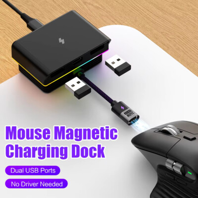 RGB Mouse Magnetic Dock for Logitech G PRO X SUPERLIGHT 2 MX Master 3S VGN VXER1