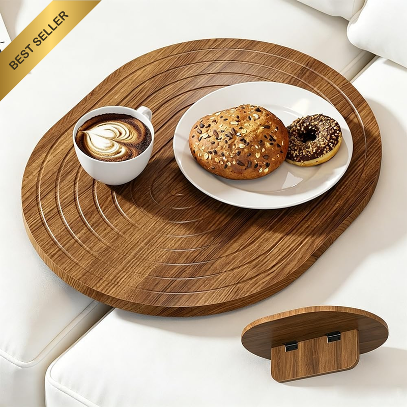 Wood Sofa Tray Folding Couch Armrest Table Drink Holder | Wood, Folding Armrest