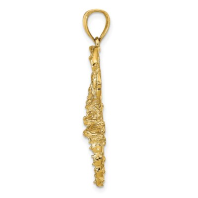 Pre-owned Superdealsforeverything Real 14kt Yellow Gold Solid Polished Open-backed Scorpion Pendant