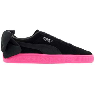 Женские черные кроссовки Puma Suede Bow Block Повседневная обувь 367453-02