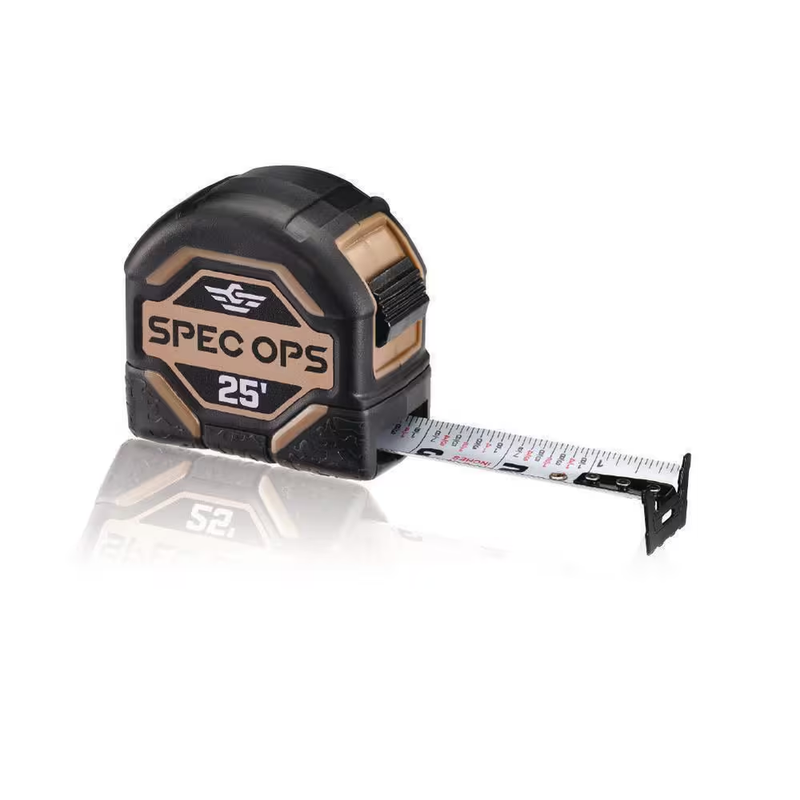 Spec Ops Tape Measure 25 ft Double Sided Blade Durable Compact Case Tool Pro