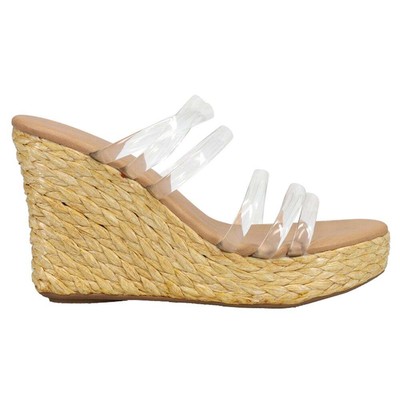 

Женские повседневные сандалии на танкетке COCONUTS by Matisse размера  M FANCY-888, Ясный, COCONUTS by Matisse Fancy Clear Wedge