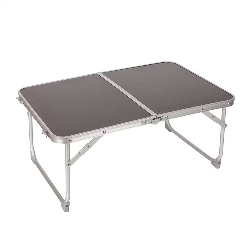 Folding Camping Table Portable Picnic Table Mini Camp Table Wood Grain Aluminum