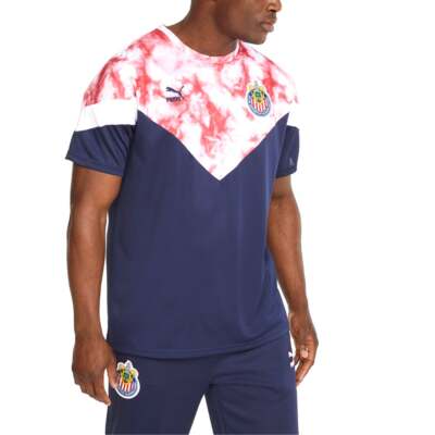 

Мужские синие повседневные топы Puma Chivas Iconic Mcs с круглым вырезом и короткими рукавами 7650, Синий, Puma Chivas Iconic Mcs Crew Neck Short Sleeve T-Shirt