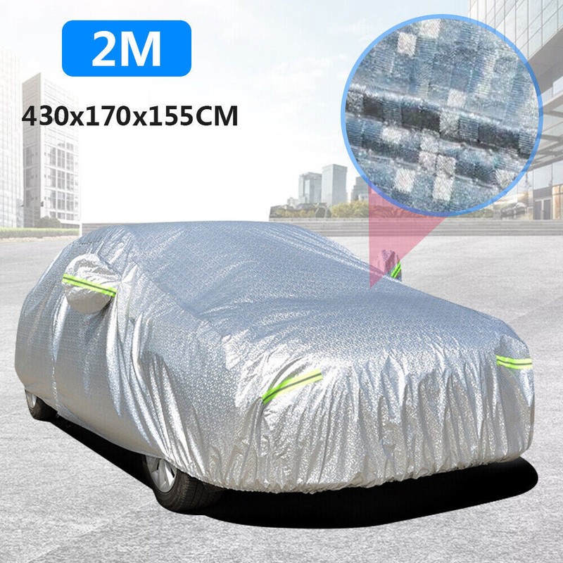 Car Cover Waterproof Aluminum 6 Layers Large Rain Uv Dust Hail Proof Full Size