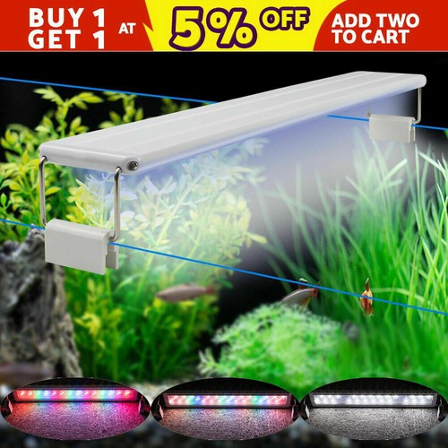 20-60cm Aquarium Beleuchtung LED RGB Pflanzen Wachsen Lampe Aquariumleuchte