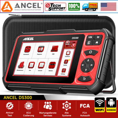 ANCEL DS300 Bi-directional Car Diagnostic Tool OBD2 Scanner ECU Coding DPF TPMS