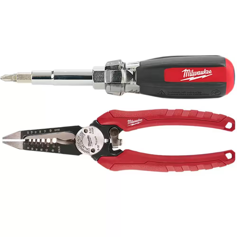 Milwaukee Screwdriver Pliers Set 13 In 1 Multi Bit Wire Stripper Combo Tool