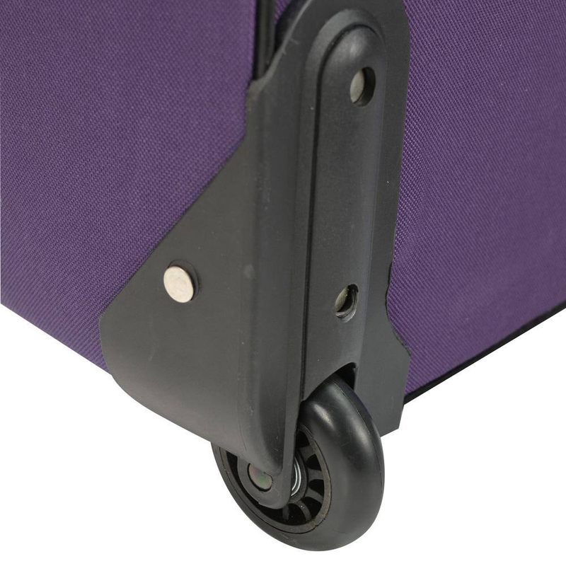 U.S. Traveler Luggage Set 4-Piece+Accessory Pockets+Lightweight+Rolling Purple