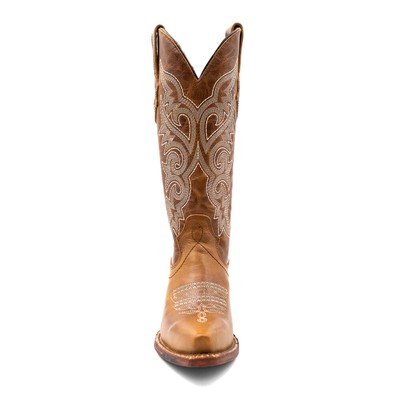 Pre-owned Ferrini Mae Snip Toe Cowboy Womens Brown Western Cowboy Boots 8126110
