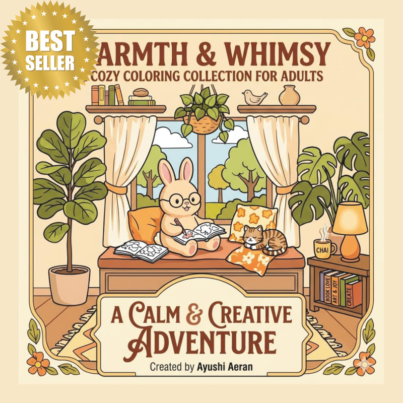 Warmth & Whimsy: a Cozy Coloring Collection for Adults: a Calm and Creative Adve