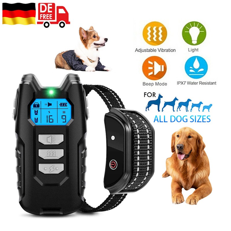 Antibell & Ferntrainer Erziehungshalsband Hunde Antibark Vibration Ton 300 M