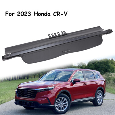 For C-R-V 2023 Car Trunk Cargo Cover Luggage Carrier Curtain Carbon Fiber Style