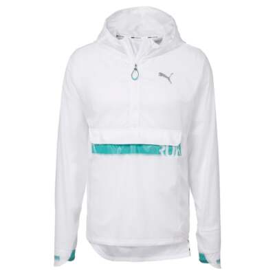 

Puma Get Fast Excite Jacket Mens Clear, White Coats Куртки Верхняя одежда 518424-02, Puma Get Fast Excite Jacket