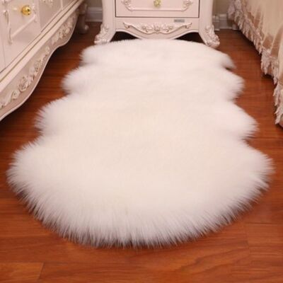 Floor Protection Fluffy Shaggy Sheepskin Rug Soft Rugs Faux Fur Bedroom Mats