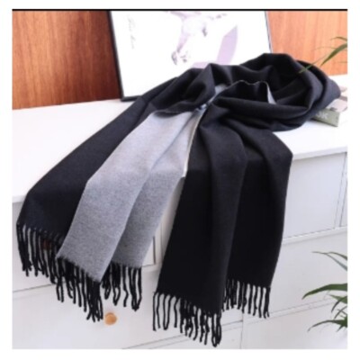 Women Dual Sided Two Color Winter Warm Thicken Casual Imitation Sofe Scarf