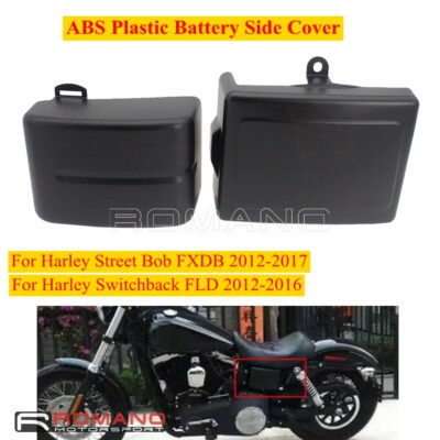Matte Black Battery Side Covers For Harley Dyna Switchback FLD Wide Glide FXDWG