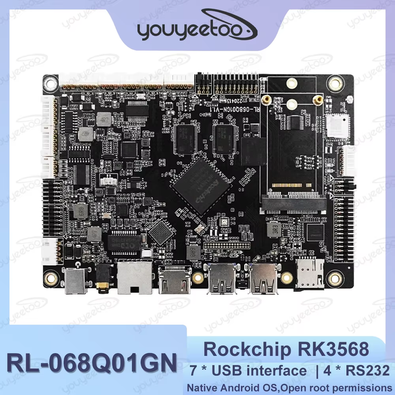 RL-068Q01GN ARM Cortex A55 4-core Rockchip RK3568 Development Board Open Root Pe